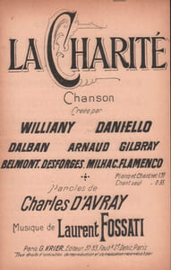 Partition de la chanson : Charité (La)        