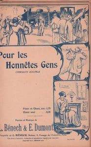 Partition de la chanson : Pour les honnêtes gens       Chanson sociale 