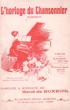 Partition de la chanson : Horloge du chansonnier (L') . de Buxeuil René - De Buxeuil René - De Buxeuil René