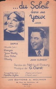 Partition de la chanson : Du soleil dans ses yeux     Papier fragilisé   