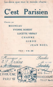 Partition de la chanson : C'est Parisien