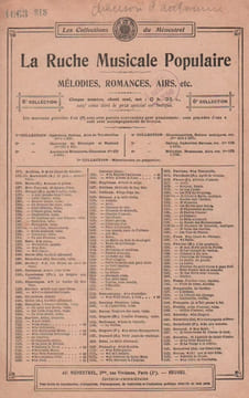 Partition de la chanson : Chanson d'automne        .  - Rollinat Maurice - Rollinat Maurice