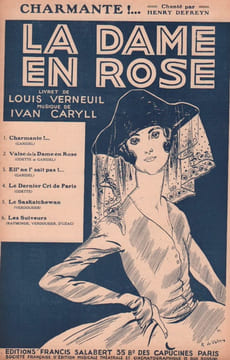 Partition de la chanson : Charmante ! Dame en rose (La) . Defreyn Henri - Caryll Ivan - verneuil Louis
