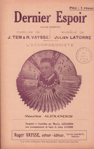 Partition de la chanson : Dernier Espoir        