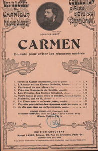 Partition de la chanson : En vain pour éviter les réponses amères      Carmen  