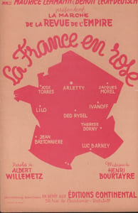 Partition de la chanson : France en rose (La)