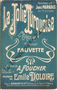 Partition de la chanson : Jolie turquoise (La)