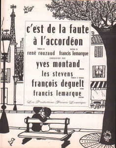 Partition de la chanson : C'est de la faute à l'accordéon        
