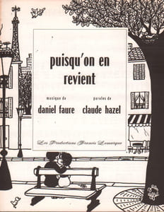 Partition de la chanson : Puisqu'on en revient