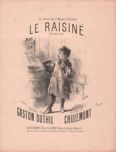 Partition de la chanson : Raisiné (Le) Adhésif spécial papier sur la tranche intérieur Chansonnette