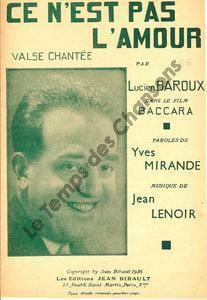 Partition de la chanson : Ce n'est pas l'amour Baccara
