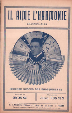 Partition de la chanson : Il aime l'harmonie Chansonnette . Alexander - Ronnin Julien - Reg