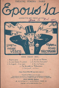 Partition de la chanson : J'ai l'air d'une poire Epous' la Théâtre Fémina Paris