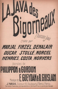 Partition de la chanson : Java des Bigorneaux (La)