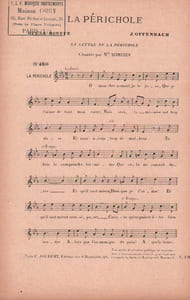 Partition de la chanson : Lettre de la périchole (La) Théâtre des Variétés
