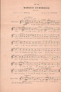 Partition de la chanson : Marquis et Marquise