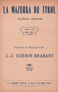 Partition de la chanson : Mazurka du Tyrol (La)