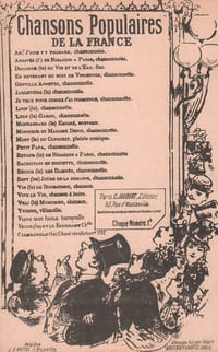 Partition de la chanson : Nos vallons, nos chalets Musique arrangée par Mr. Louis Desmarets ( Artiste Lyrique ) Vieille chanson de France