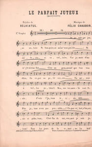 Partition de la chanson : Parfait juteux (Le) Chansonnette