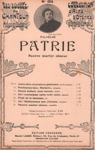 Partition de la chanson : Pauvre martyr obscur