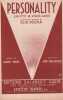 Partition de la chanson : Personality ( Un p'tit je n'sais quoi )        .  - Van heusen Jimmy - Rouzaud René