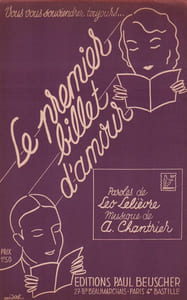 Partition de la chanson : Premier billet d'amour (Le)        