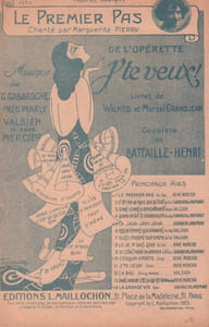 Partition de la chanson : Premier pas (Le) J'te veux Marigny