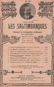 Partition de la chanson : Quand la trompette militaire ( Va, gentil soldat ) Saltimbanques (Les)