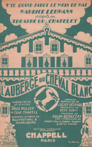Partition de la chanson : Quand parut le mois de Mai Auberge du cheval blanc (L') Théâtre du Châtelet