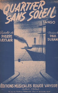 Partition de la chanson : Quartier sans soleil