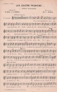 Partition de la chanson : Quatre frangins (Les)        