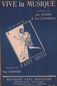 Partition de la chanson : Vive la musique