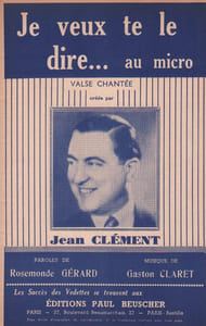 Partition de la chanson : Je veux te le dire ... au micro        