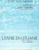 Partition de la chanson : Litanie en Lituanie        . Birkin Jane - Gainsbourg Serge - Gainsbourg Serge