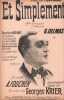 Partition de la chanson : Et simplement        . Delmas - Krier Georges - Foucher Armand
