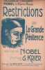 Partition de la chanson : Restrictions ou la grande Pénitence     Sans accompagnement   . Nobel dit Pierrot Rouge -  - Nobel