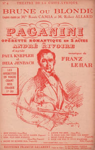 Partition de la chanson : Brune ou blonde à tous les coups ( Pimpinelli ) Paganini Théâtre de la Gaîté-Lyrique