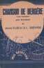Partition de la chanson : Chanson de bergère        .  - Brenner L. - Gadeau Jeanne