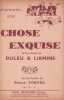 Partition de la chanson : Chose exquise        .  - Liamine J. - Forval Pierre