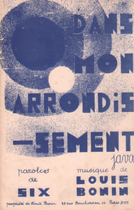 Partition de la chanson : Dans mon arrondissement        