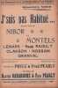 Partition de la chanson : J' suis pas habitué ...        . Nibor,montels,Raoult René,Nossam,Lenars,Granval - Pearly Fred,Gabaroche Gaston - Pearly ...