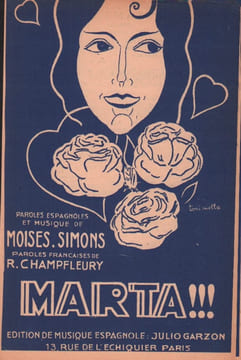 Partition de la chanson : Marta !!! . - Simons Moïses - Chamfleury Robert,Gilbert Wolfe,Simons Moïses