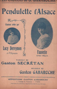 Partition de la chanson : Pendulette d'Alsace Concert Mayol,Olympia