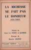 Partition de la chanson : Richesse ne fait pas le bonheur        .  - Golfier Maurice - Le Pointe Henri