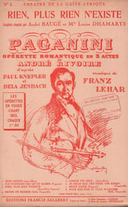 Partition de la chanson : Rien, plus rien n'existe Paganini Théâtre de la Gaîté-Lyrique