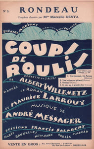 Partition de la chanson : Rondeau ( Les hommes sont bien tous les mêmes, coureurs, trompeurs, phraseurs ....) Coup de roulis Marigny