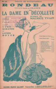 Partition de la chanson : Rondeau Dame en décolleté (La) Théâtre des Bouffes Parisiens