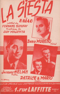 Partition de la chanson : La siesta        
