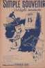 Partition de la chanson : Simple souvenir ( Starlight souvenirs )        .  - Shapiro Ted,Connelly Reg.,Ilda Lewis - Poterat Louis,Connelly Reg.