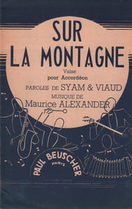 Partition de la chanson : Sur la montagne        